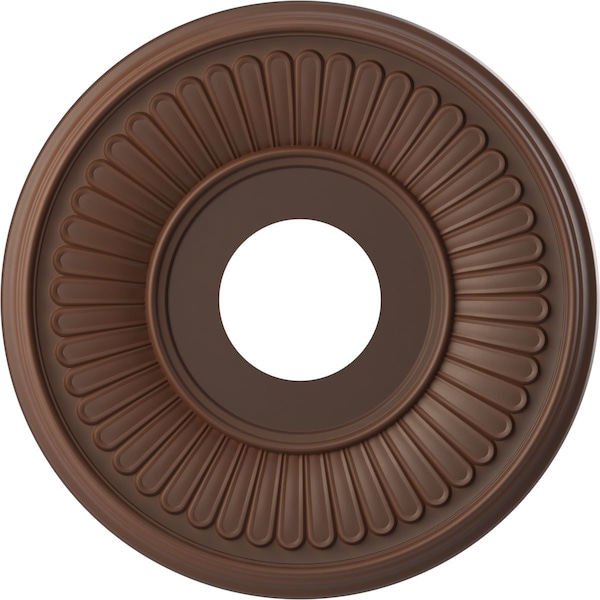 Ekena Millwork Berkshire PVC Medallion (Canopies up to 5 3/4"), 13"OD x 3 1/2"ID x 3/4"P, Metallic Rust CMP13BEDRU - main